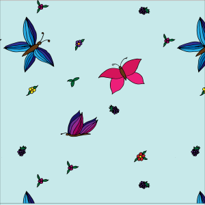 sømløst mønster af sommerfugle