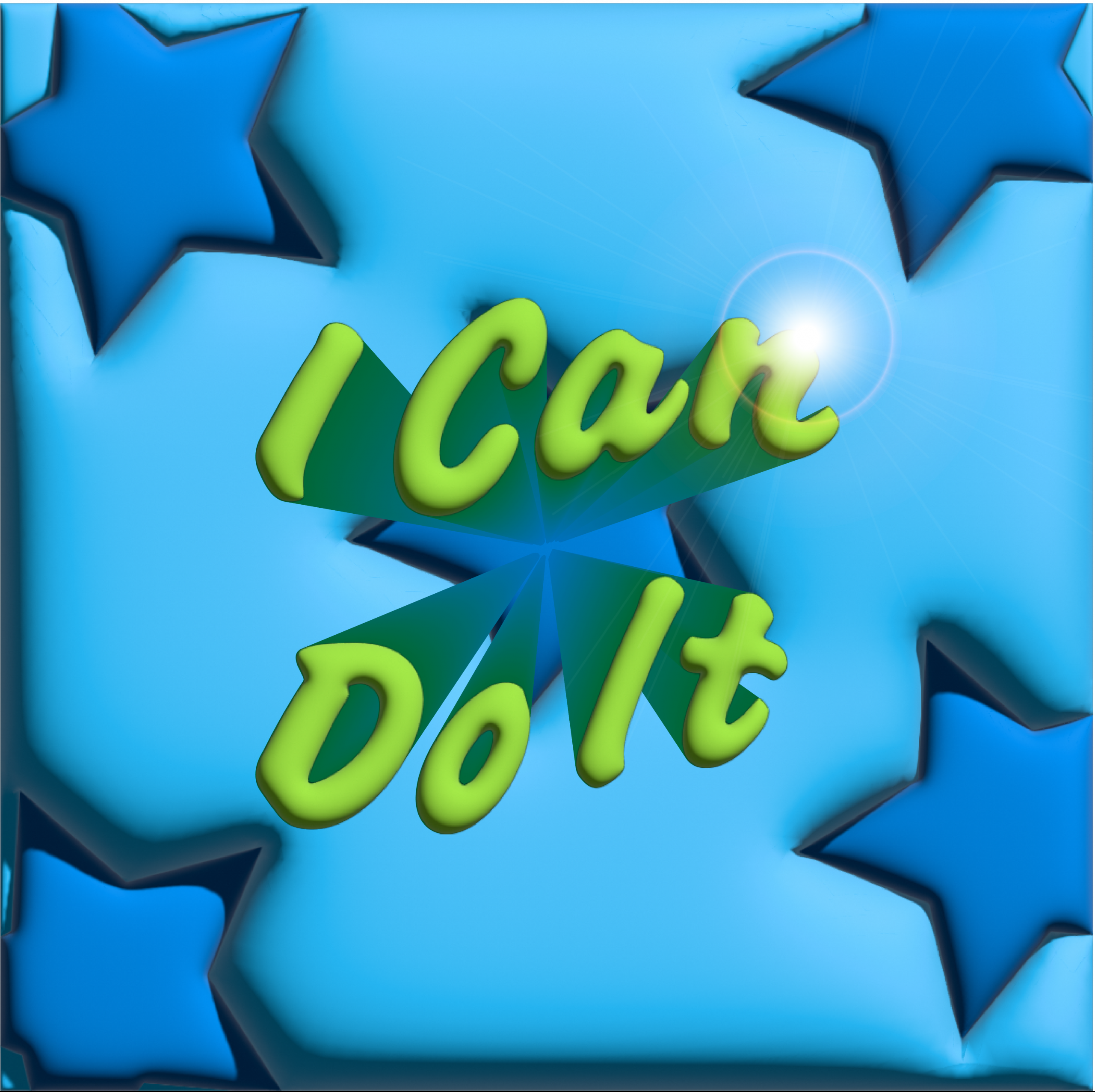 I can do it Citat grafik lavet i Adobe illustrator. der er arbejdet med 3d effekter og blend 